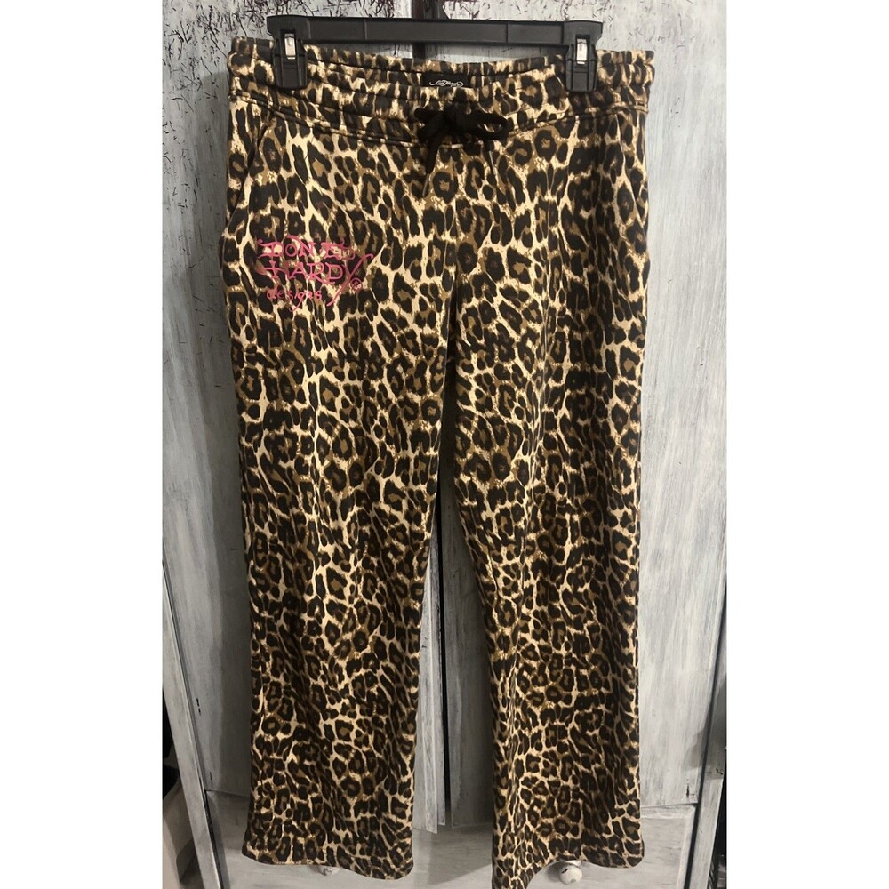 Ed Hardy leopard sweatpants Md Y2K Animal